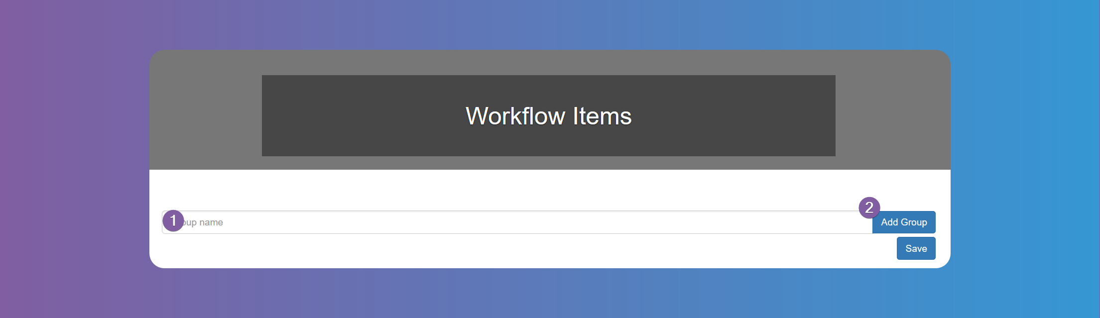 Workflow Group Name